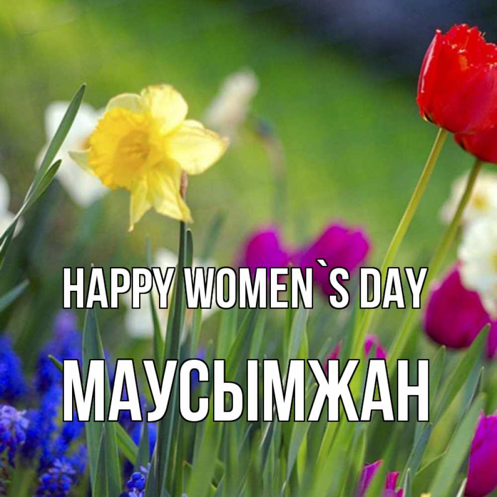 Greetings card с именем, МАУСЫМЖАН happy women`s day международный женский день 3 Greetings with text for free download 